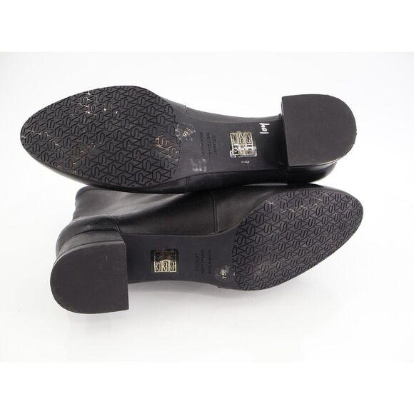 Stuart Weitzman Odetta Ankle Pull On Bootie Size 7.5 Black Leather Pointed Toe - Picture 9 of 13